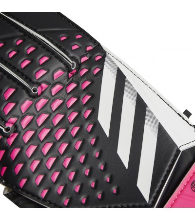 Rękawice bramkarskie adidas Predator Training Junior czarno-różowe HN5576