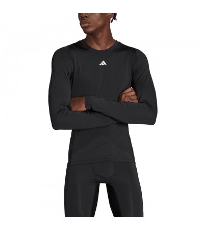 Koszulka męska adidas Techfit Aeroready Long Sleeve Tee czarna HP0626
