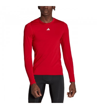 Koszulka męska adidas Techfit Aeroready Long Sleeve Tee czerwona HP0639