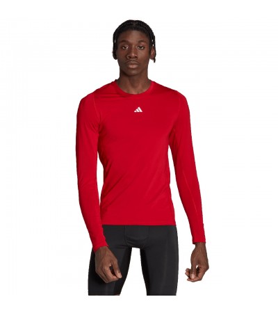 Koszulka męska adidas Techfit Aeroready Long Sleeve Tee czerwona HP0639