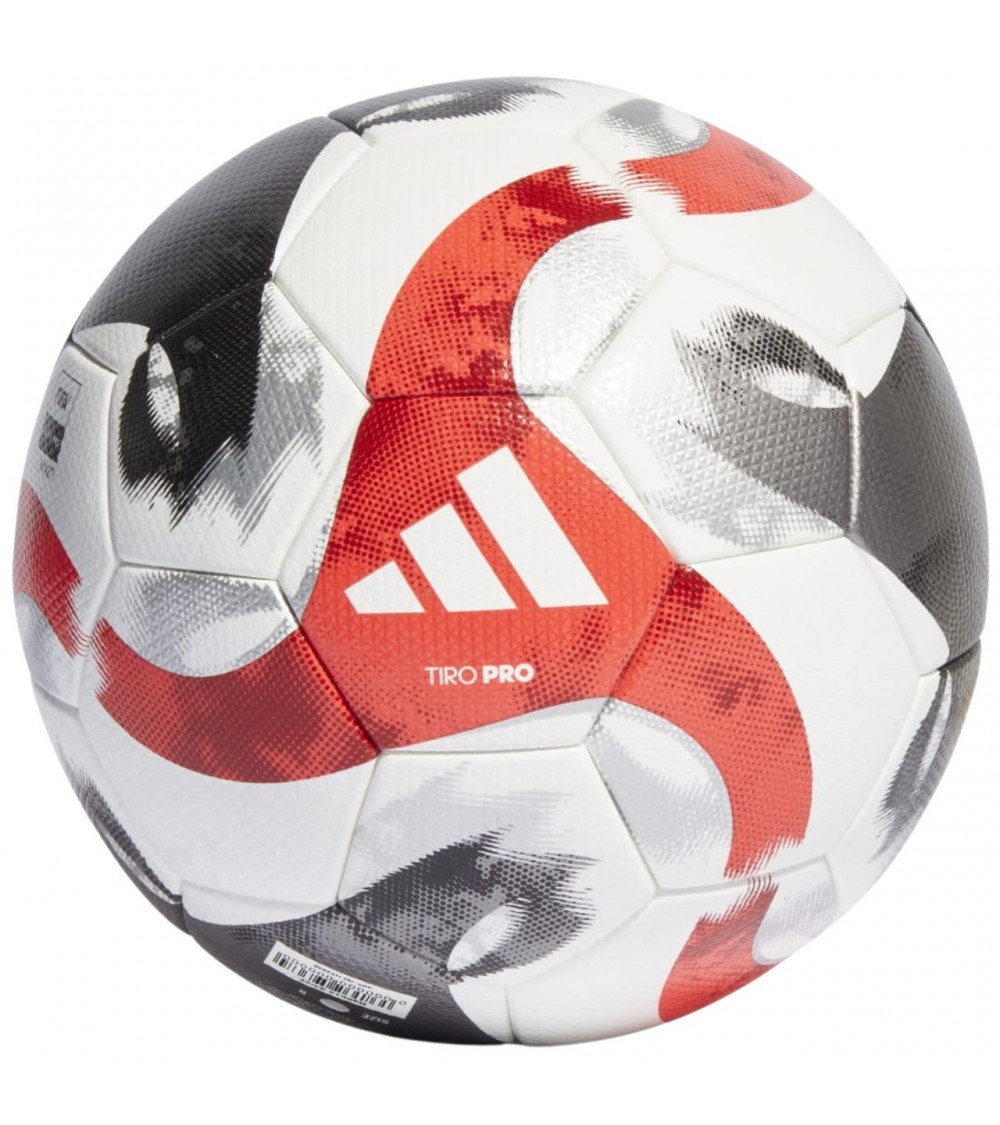 Piłka nożna adidas Tiro Pro biało-szaro-czerwona HT2428