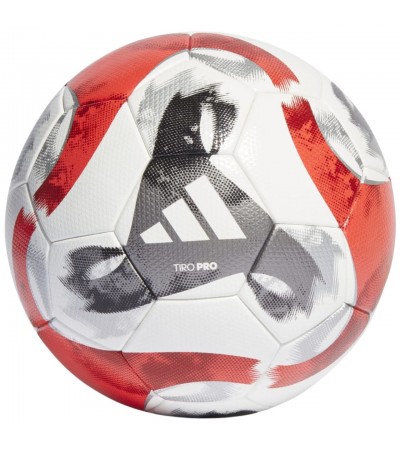 Piłka nożna adidas Tiro Pro biało-szaro-czerwona HT2428