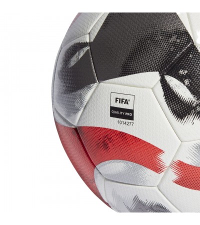 Piłka nożna adidas Tiro Pro biało-szaro-czerwona HT2428
