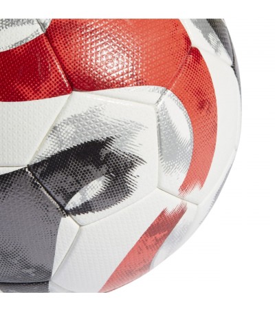 Piłka nożna adidas Tiro Pro biało-szaro-czerwona HT2428