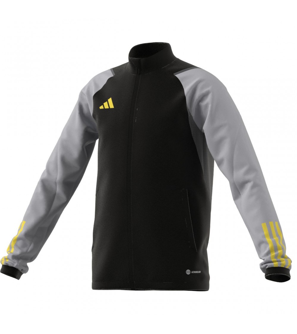 Bluza dla dzieci adidas Tiro 23 Competition Training czarno-szara HU1313