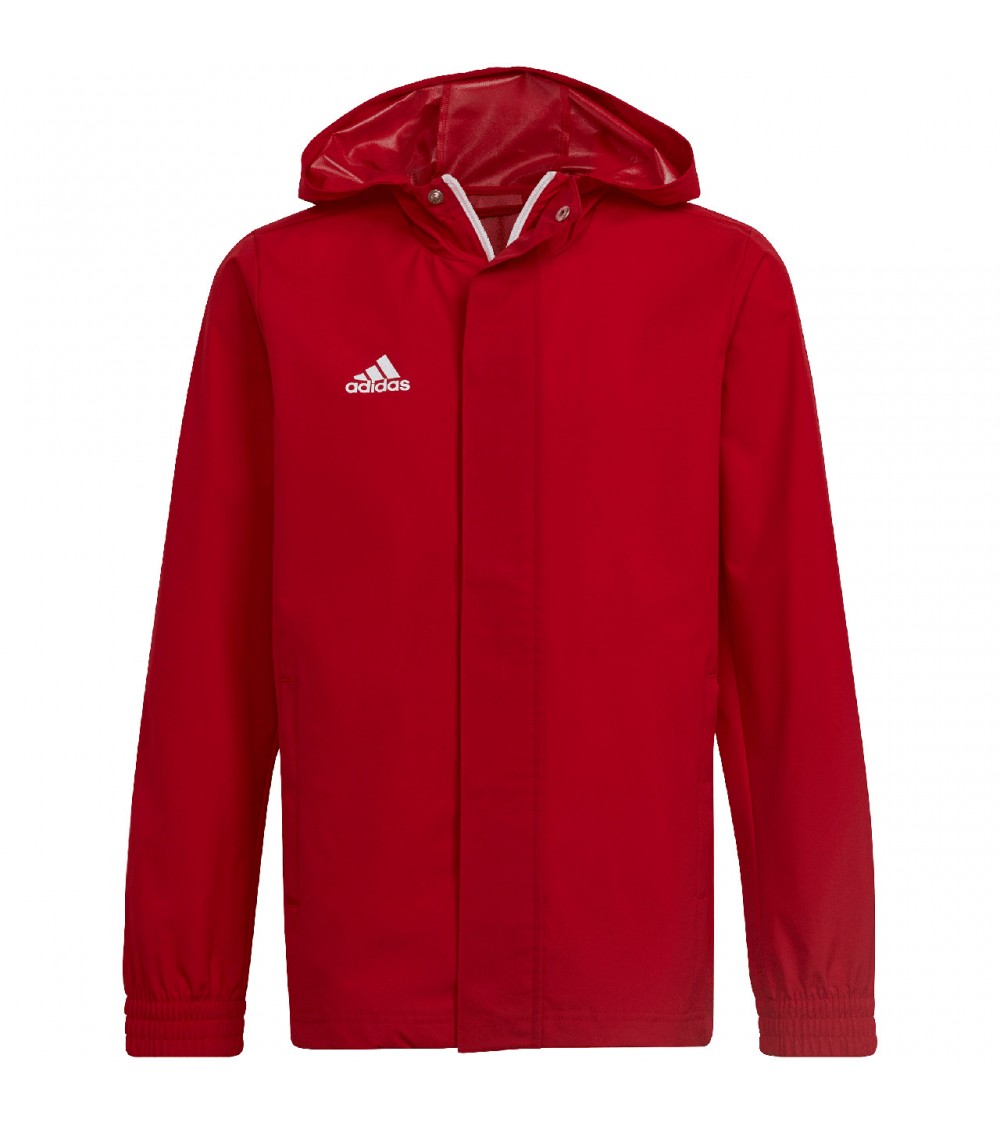 Kurtka dla dzieci adidas Entrada 22 All-Weather czerwona IK4013