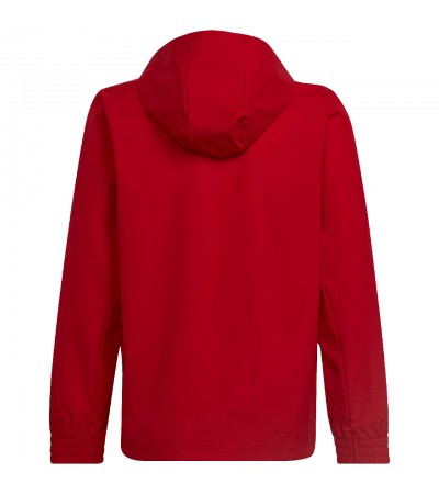 Kurtka dla dzieci adidas Entrada 22 All-Weather czerwona IK4013
