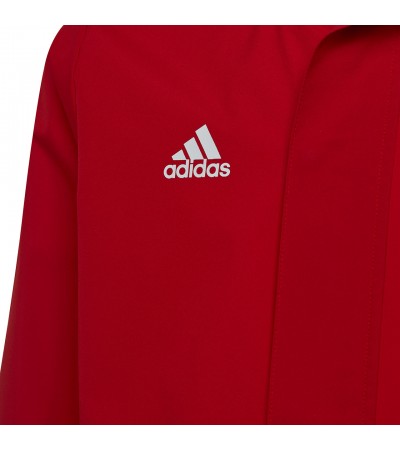 Kurtka dla dzieci adidas Entrada 22 All-Weather czerwona IK4013