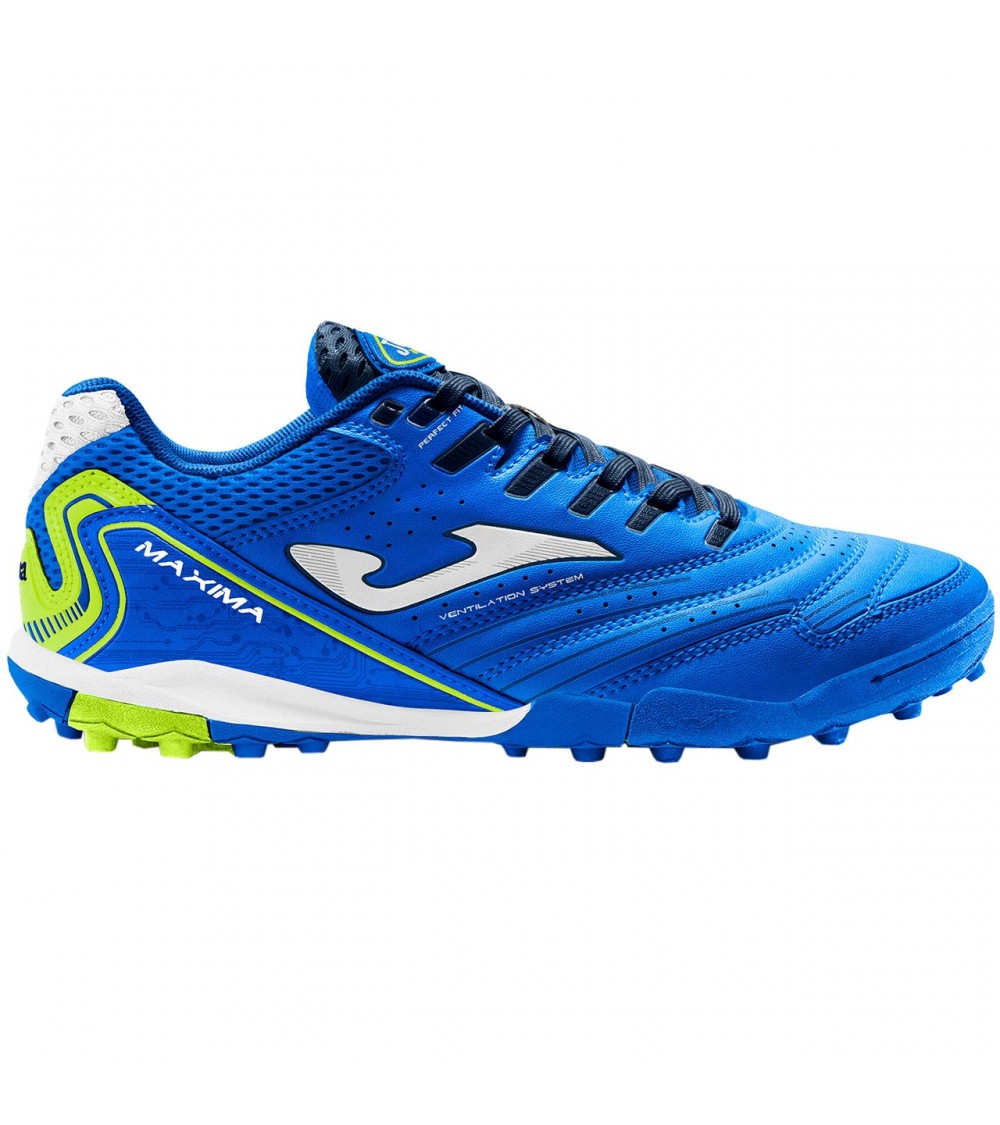 Buty piłkarskie Joma Maxima 2304 Turf niebiesko-zielone fluor MAXS2304TF