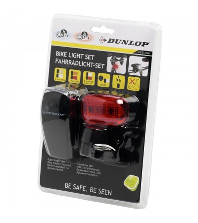 Zestaw lampek rowerowych Dunlop Led przód+tył 416793