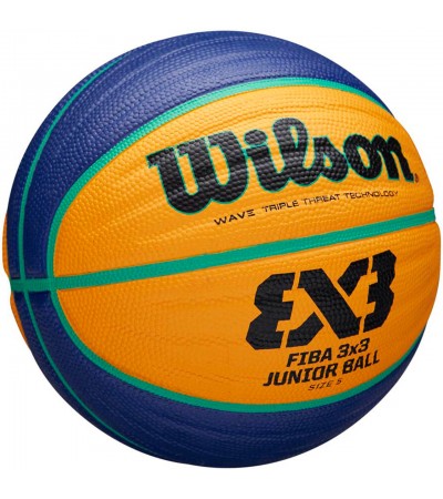Piłka koszykowa Wilson Fiba 3x3 Junior żółto-niebieska WTB1133XB