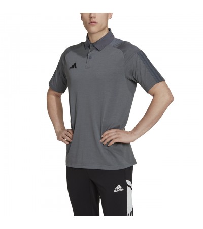 Koszulka męska adidas Tiro 23 Competition Polo szara HU1344