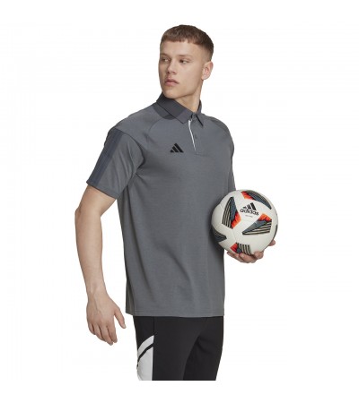 Koszulka męska adidas Tiro 23 Competition Polo szara HU1344