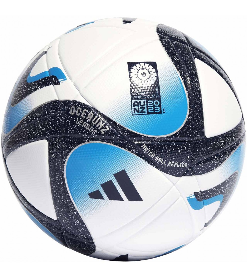 Piłka nożna adidas Oceaunz League biało-niebiesko-czarna HT9015