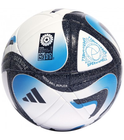 Piłka nożna adidas Oceaunz League biało-niebiesko-czarna HT9015