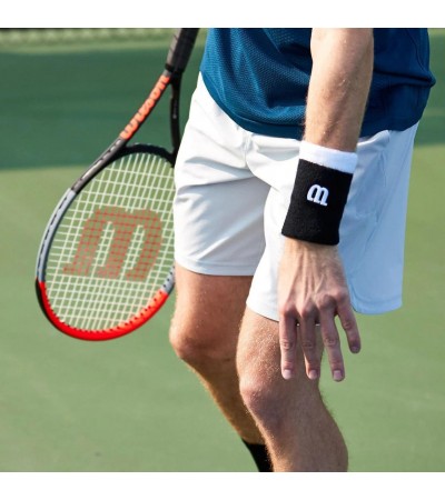 Frotka na rękę Wilson Extra Wide Wristband OSFA 2 szt. czarno-białe WRA733519
