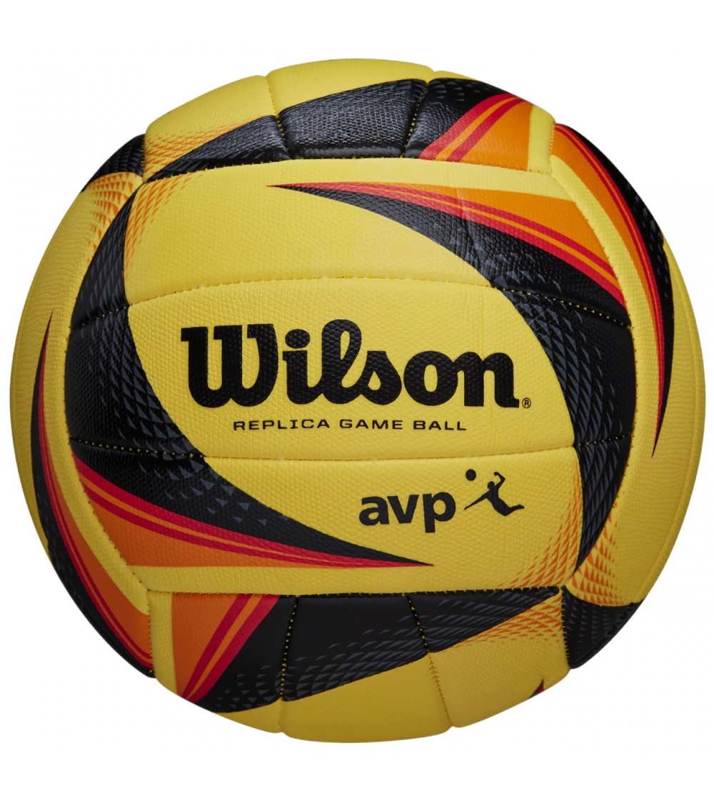 Piłka siatkowa Wilson AVP Replica Game żółto-czarno-pomarańczowa WTH01020XB