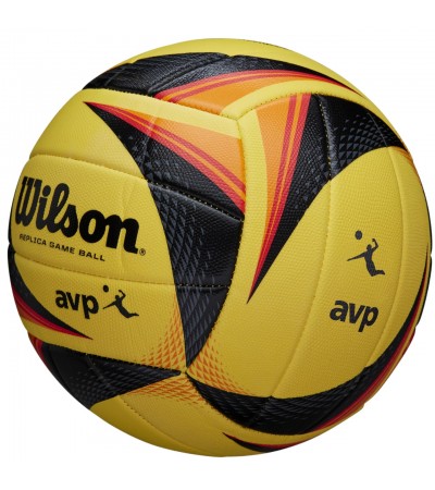 Piłka siatkowa Wilson AVP Replica Game żółto-czarno-pomarańczowa WTH01020XB