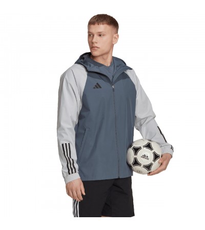 Kurtka męska adidas Tiro 23 Competition All-Weather szara HU1320