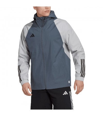 Kurtka męska adidas Tiro 23 Competition All-Weather szara HU1320
