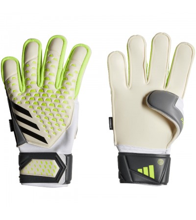 Rękawice bramkarskie adidas Predator Match Fingersave biało-zielone IA0877