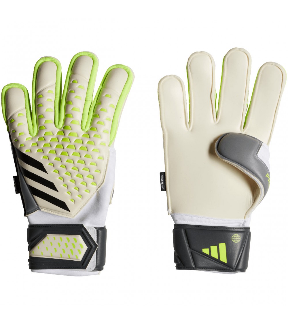 Rękawice bramkarskie adidas Predator Match Fingersave biało-zielone IA0877