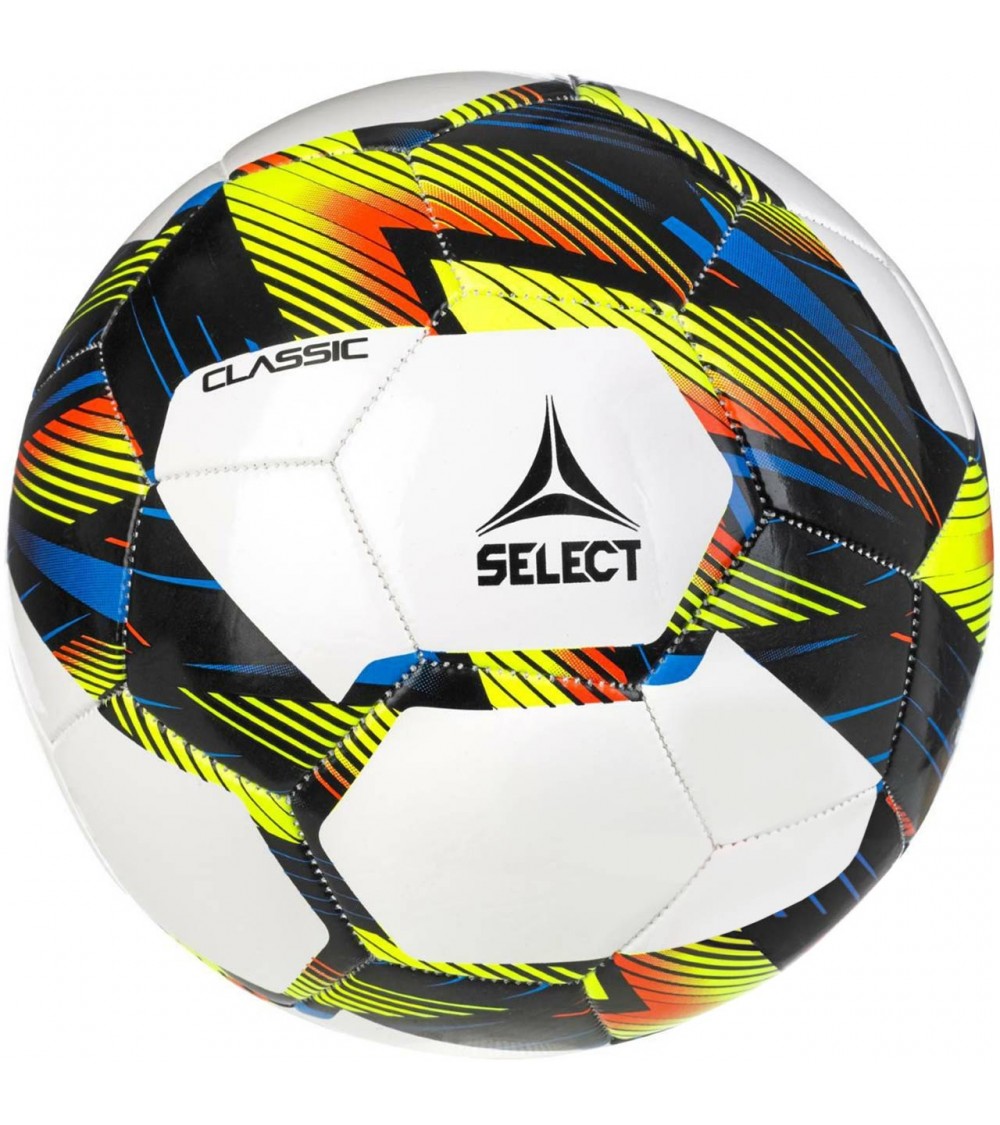 Piłka nożna Select Classic v23 biało-żółto-niebieska 18058