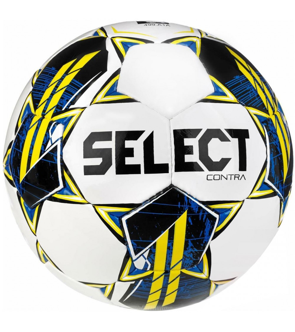 Piłka nożna Select Contra FIFA Basic v23 biało-żółto-niebieska 18032