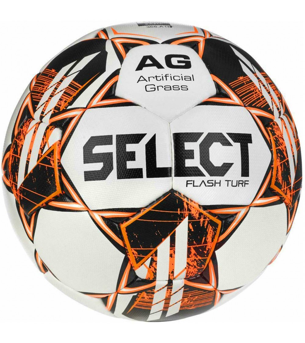 Piłka nożna Select Flash Turf v23 biało-pomarańczowa 17894