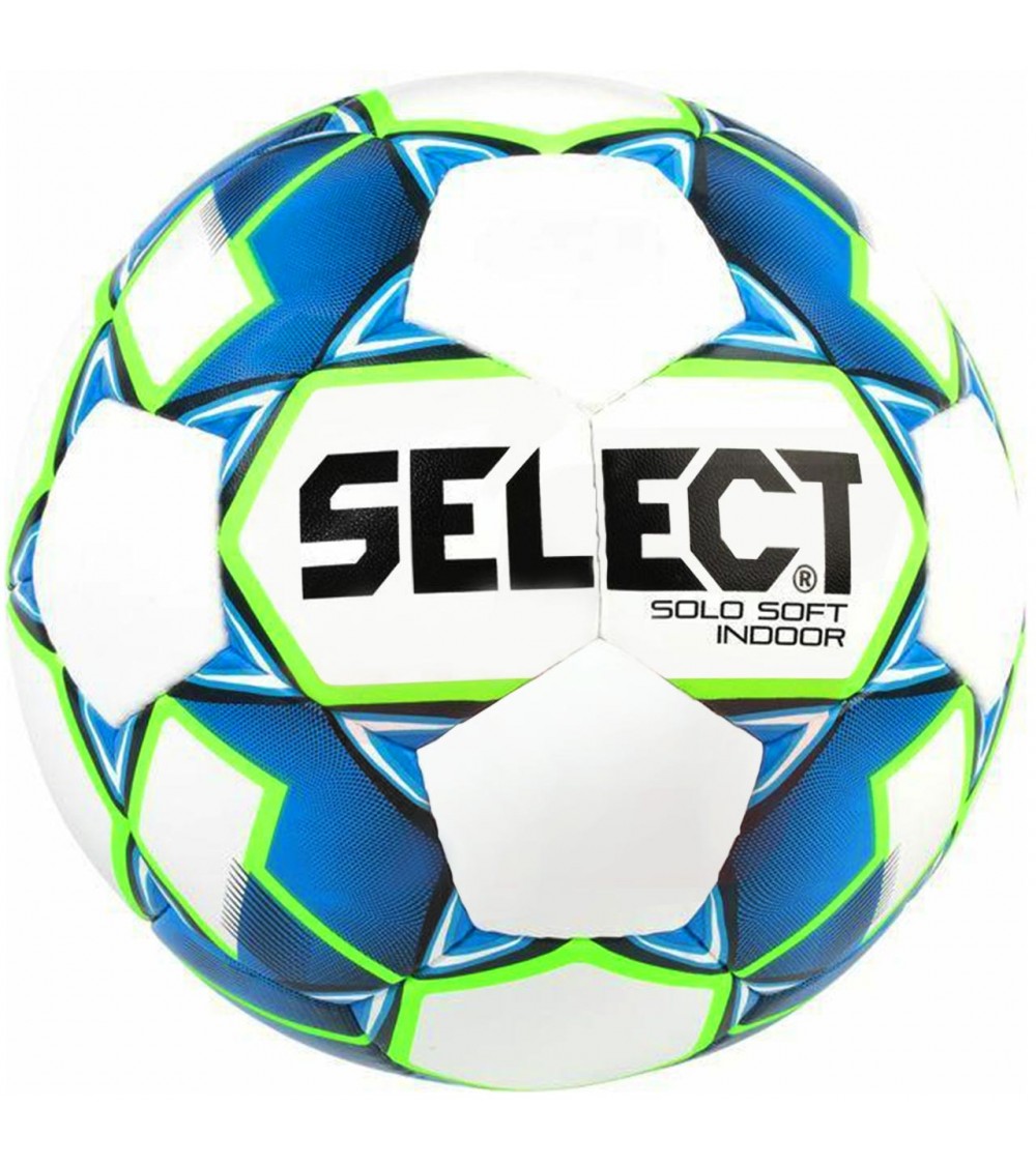 Piłka nożna Select Hala Solo Soft Indoor biało-niebiesko-zielona 17820