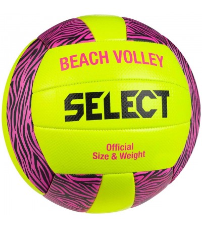 Piłka siatkowa plażowa Select Volley v23 żółto-różowa 11531