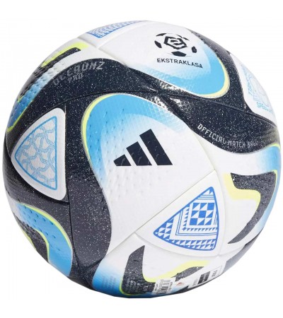 Piłka nożna adidas Ekstraklasa Pro biało-niebiesko-czarna IQ4933