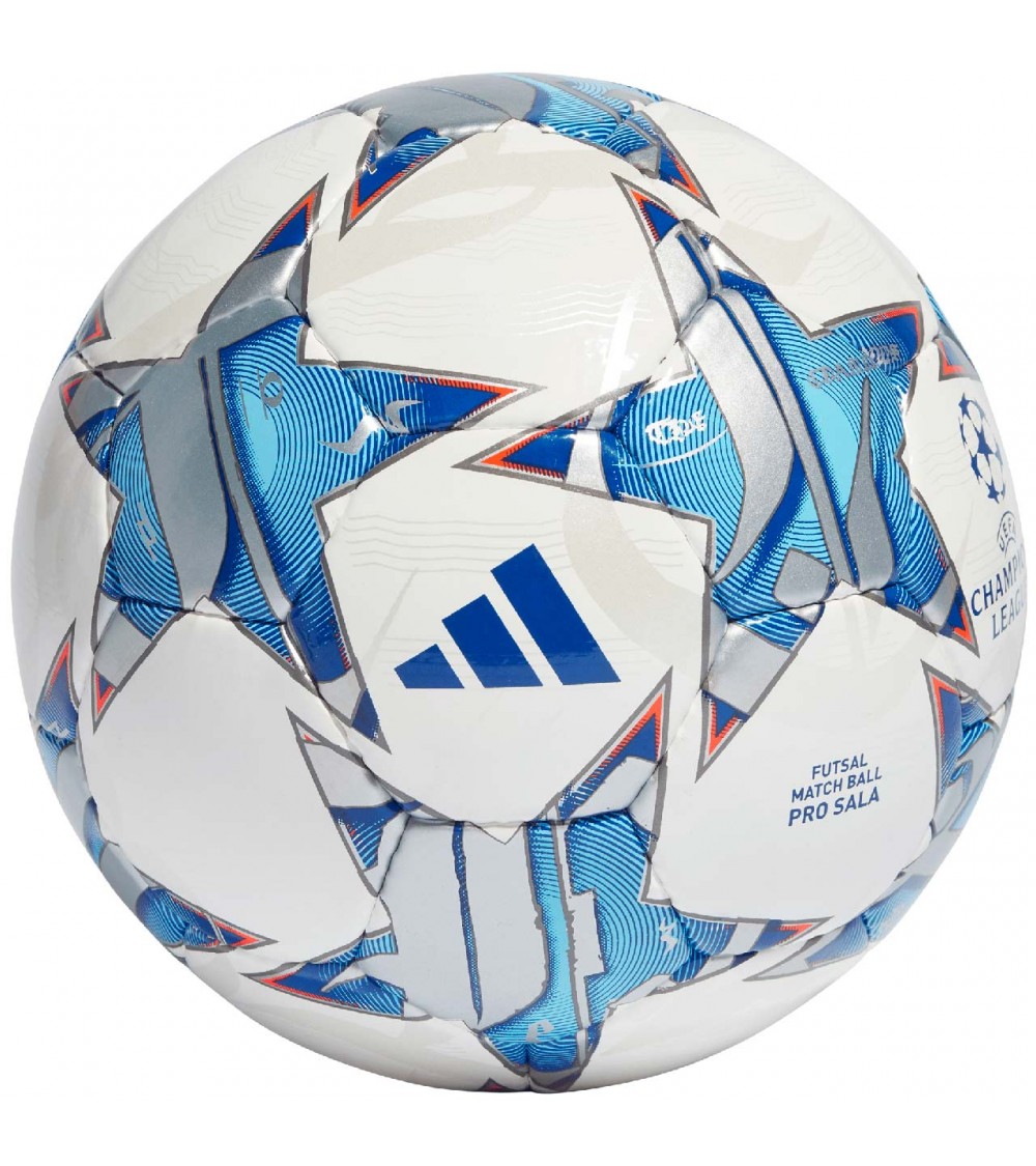 Piłka nożna adidas UCL Pro Sala 23/24 Group Stage biało-niebieska IA0951