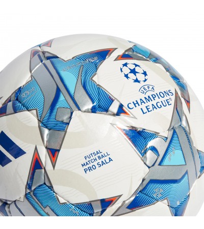 Piłka nożna adidas UCL Pro Sala 23/24 Group Stage biało-niebieska IA0951