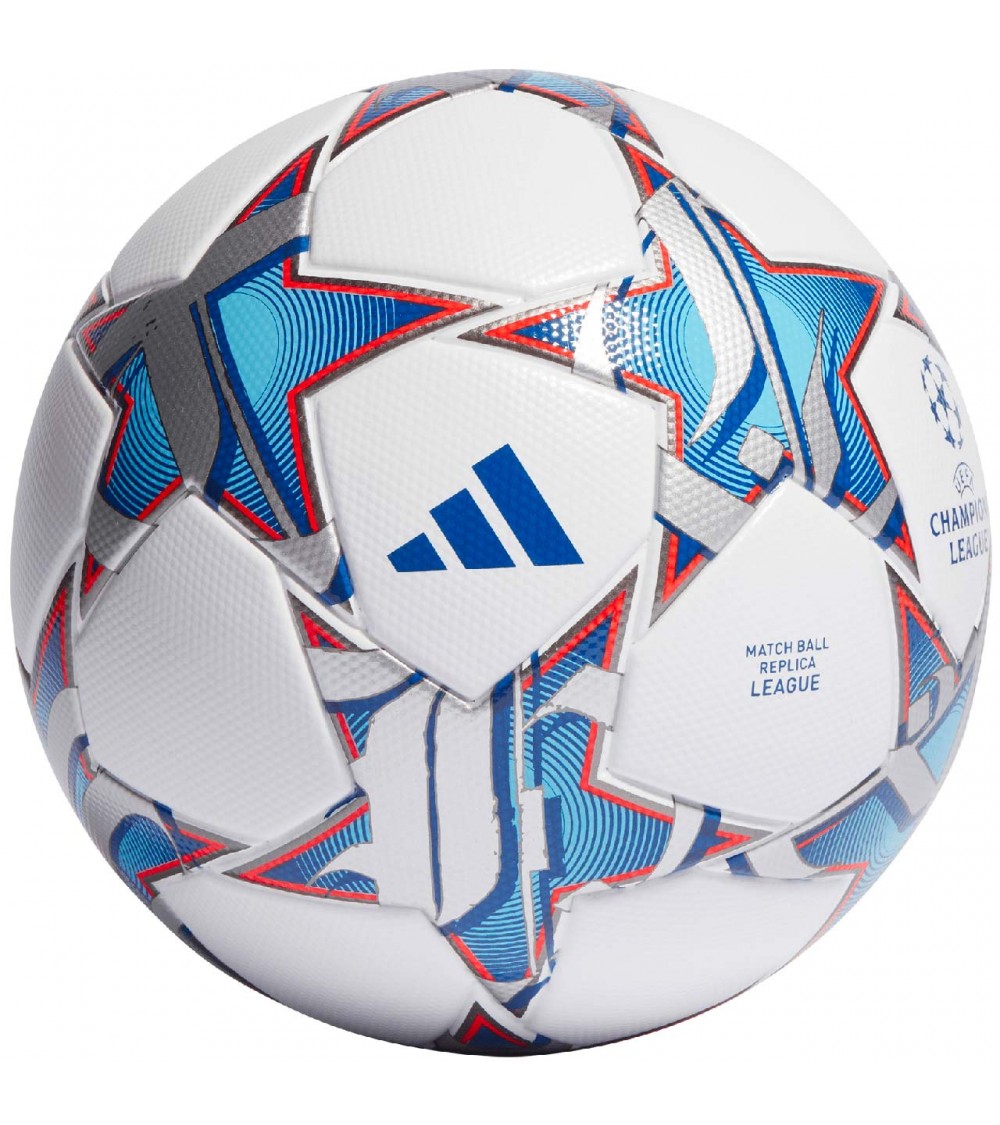 Piłka nożna adidas UCL League 23/24 Group Stage biało-niebieska IA0954