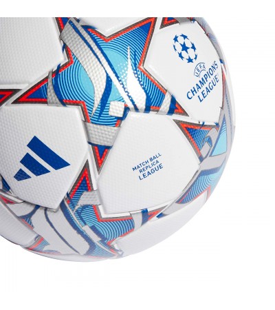 Piłka nożna adidas UCL League 23/24 Group Stage biało-niebieska IA0954
