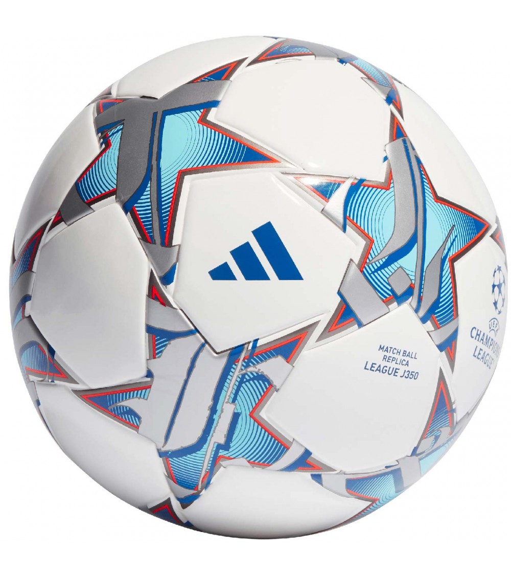 Piłka nożna adidas UCL Junior 350 League 23/24 Group Stage Kids biało-niebieska IA0941