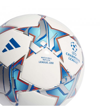Piłka nożna adidas UCL Junior 350 League 23/24 Group Stage Kids biało-niebieska IA0941