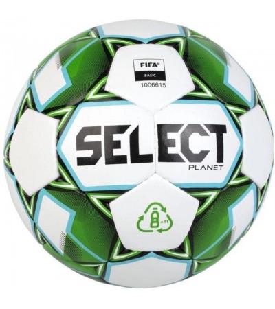 Piłka nożna Select Planet 5 FIFA Basic zielono-biała 17019