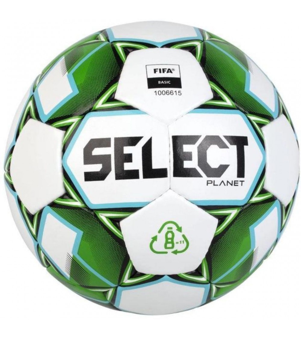 Piłka nożna Select Planet 5 FIFA Basic zielono-biała 17019