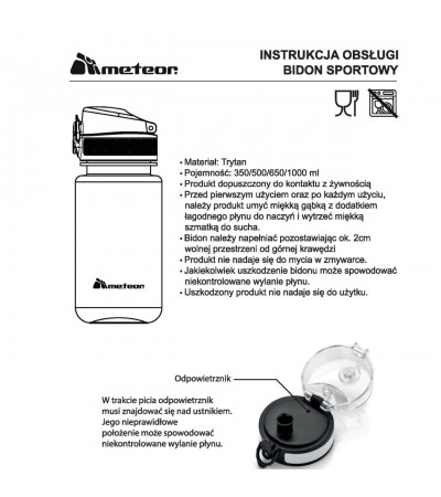 Bidon Meteor 500 ml granatowy 74588