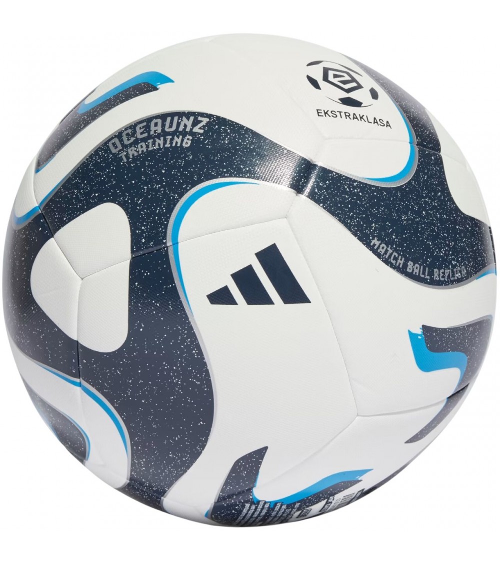 Piłka nożna adidas Ekstraklasa Training biało-granatowa IQ4932