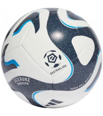 Piłka nożna adidas Ekstraklasa Training biało-granatowa IQ4932
