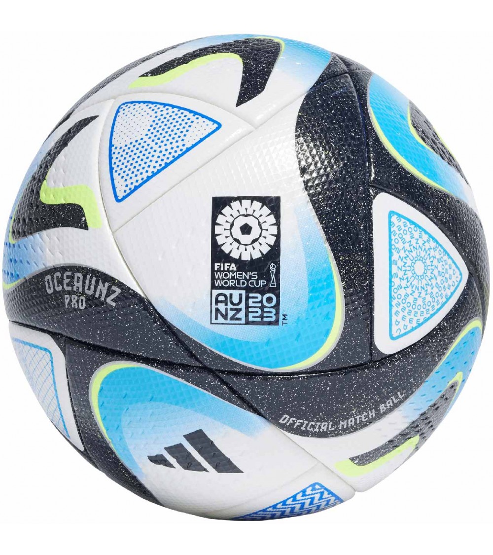 Piłka nożna adidas Oceaunz Pro biało-niebiesko-czarna HT9011