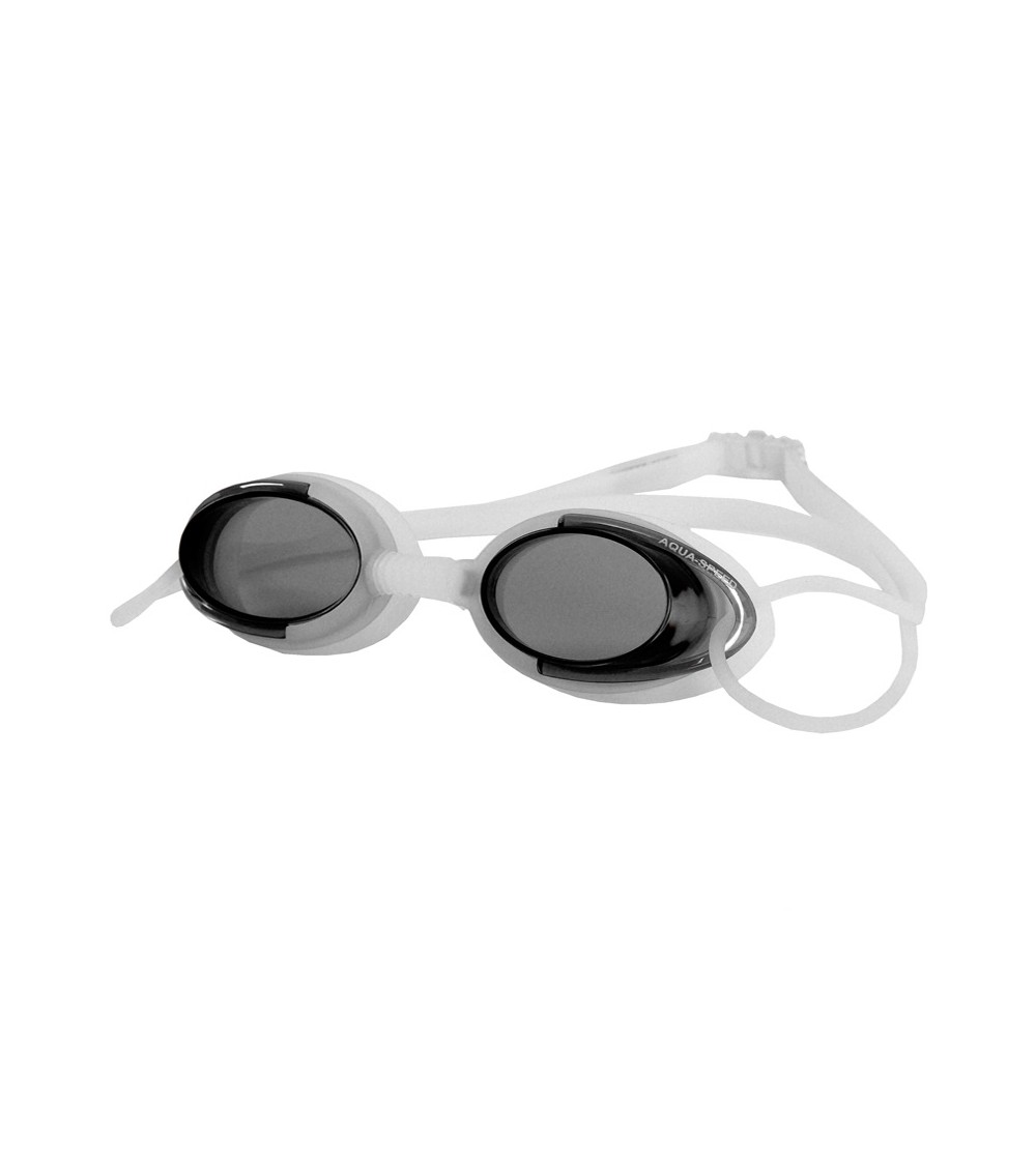 Okulary pływackie Aqua-speed Malibu biało-czarne 53 008