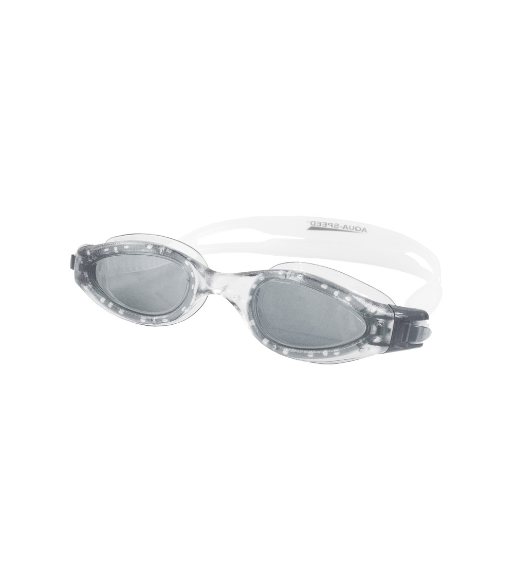 OKULARY PŁYWACKIE AQUA-SPEED MANTA biało/srebrne 53 /048