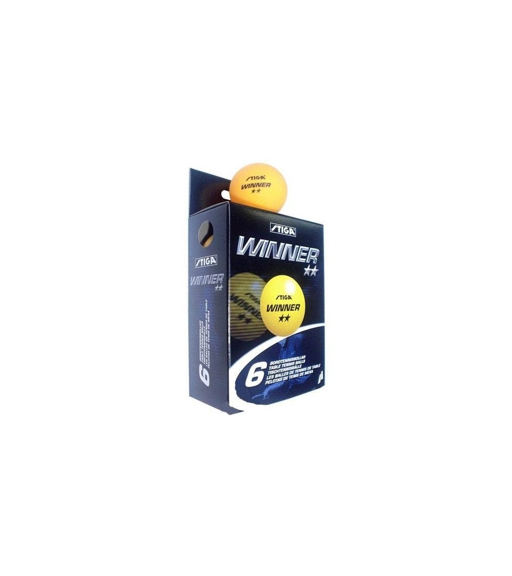 Piłeczki do ping ponga Stiga Winner ** żółta 6szt