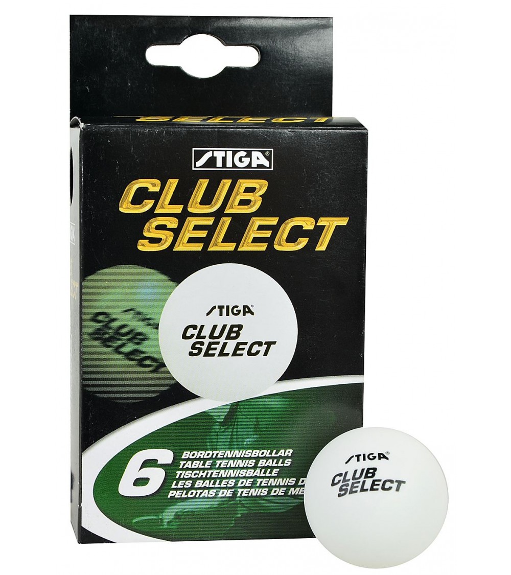 Piłeczki do ping ponga Stiga Club Select 6szt białe