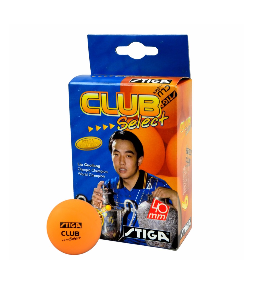 Piłeczki do ping ponga Stiga Club Select 6szt pomarańczowe