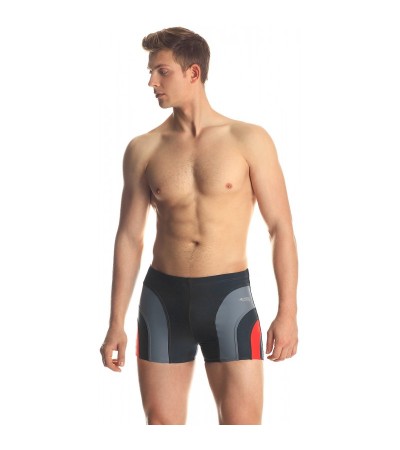Spodenki kąpielowe męskie Aqua-Speed Sasha szaro czerwone 336 2407